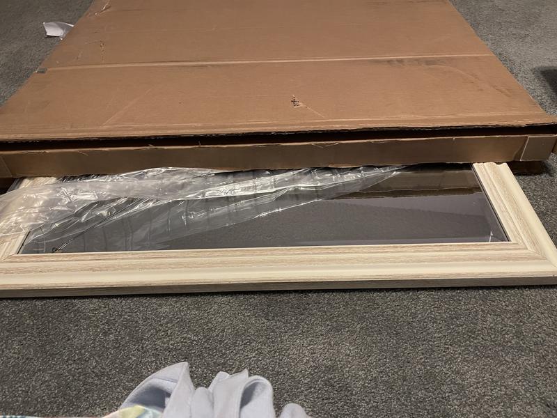 Amanti Art Country Whitewash 32.25-in x 26.25-in Rectangle Bathroom ...