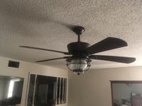 Merrimack 52 In Antique Bronze Indoor Outdoor Ceiling Fan With Light Kit And Remote 5 Blade