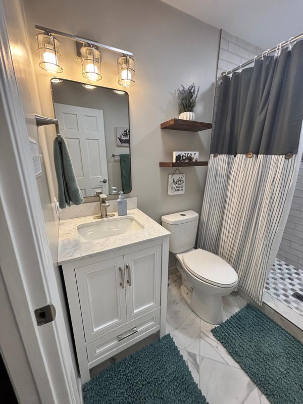 allen + roth Crest Hill 48-in White Undermount Single Sink