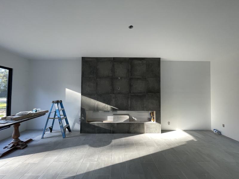 Style Selections calion Anthracite 24-in x 24-in Matte Porcelain Cement Look Floor and Wall Tile (3.87-sq. ft/ Piece)