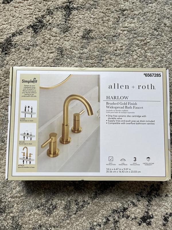 allen + roth Harlow Simplefit Polished Chrome 4-in centerset 2-handle ...