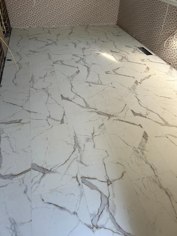 Pergo Rome Marble White Waterproof Luxury Vinyl Tile Flooring