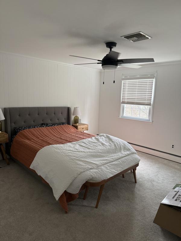 Hunter Toledo Easy Install 52-in Matte black LED Indoor Ceiling Fan ...