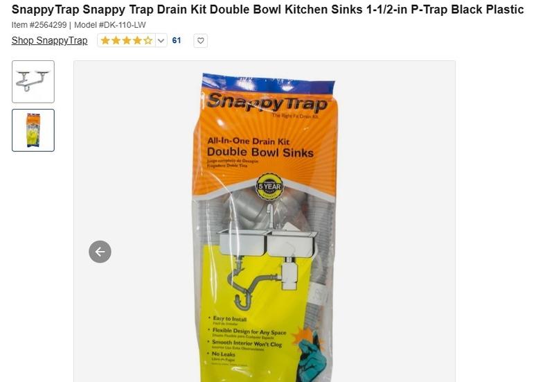 SnappyTrap 1-1/2 in. All-in-One Drain Kit for Single Bowl Kitchen