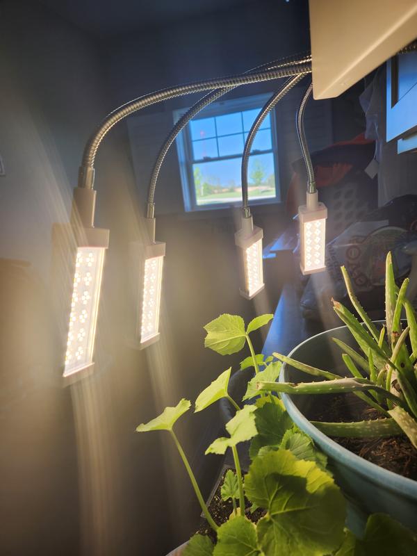 YANSUN 7.87-in 4-Light White Full Spectrum LED Reflector