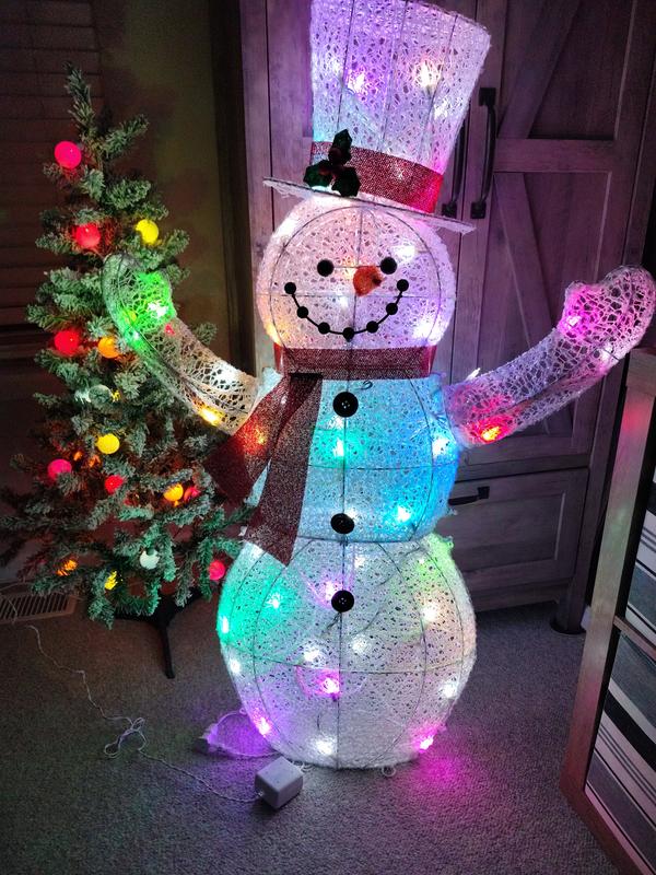 Gemmy Orchestra of Lights 48.03-in Freestanding Snowman Yard