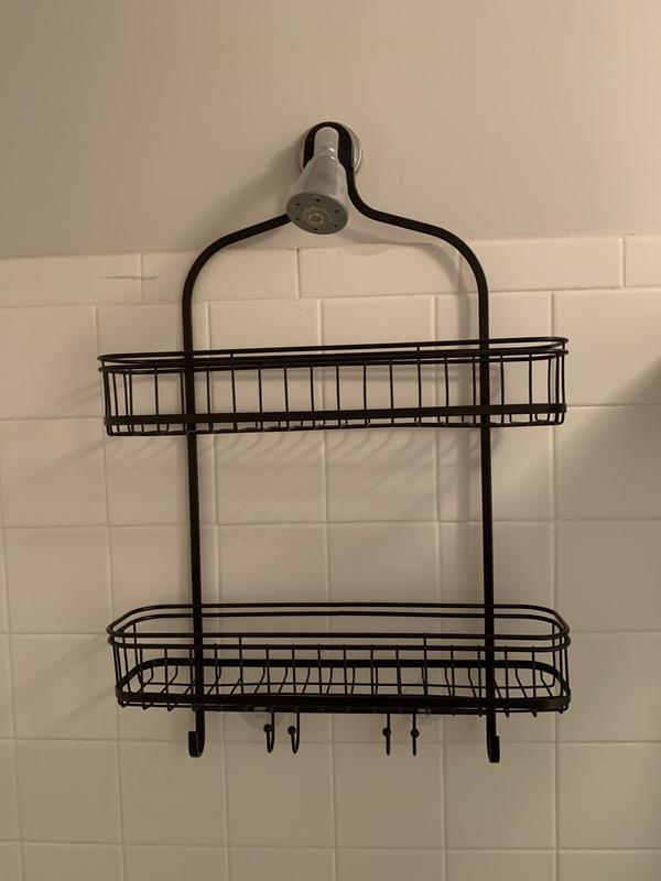 Home Basics Bronze Steel 2-Shelf Hanging Shower Caddy 22.5-in x
