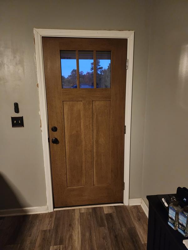 Therma-Tru Shaker Entry Door 36-in x 80-in x 6-9/16-in Fiberglass