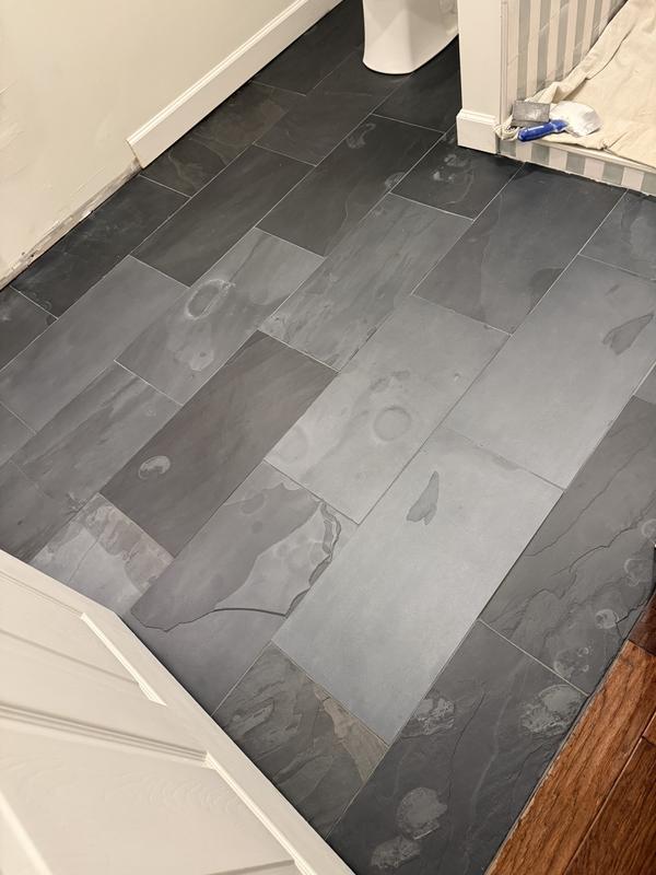 Satori Midnight Fog 12-in x 24-in Matte Natural Stone Slate Stone