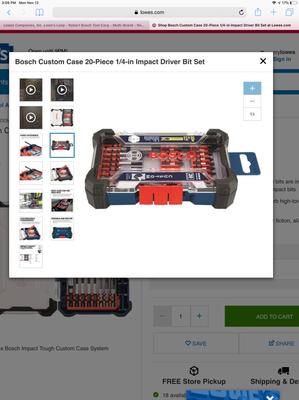 Bosch Custom Case 20-Piece 1/4-in Impact Driver Bit Set Bosch Custom Case 20-Piece 1/4-in Impact Driver Bit Set