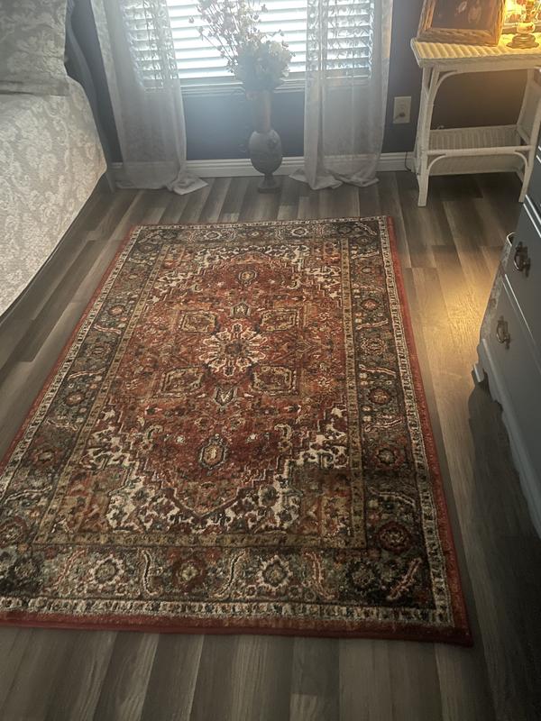 allen + roth with STAINMASTER Jezebel Performance 4 x 6 Garnet Indoor ...