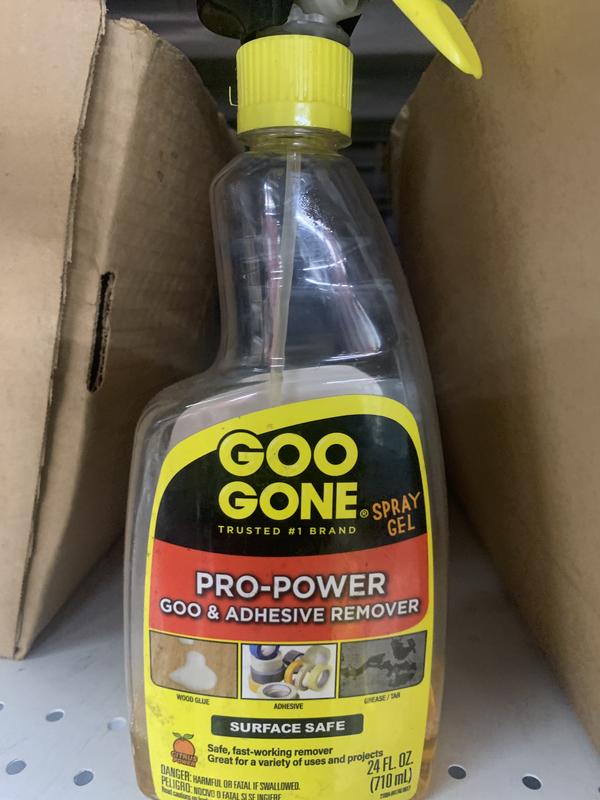 Goo Gone Pro-Power Spray Gel Adhesive Remover - 24 Ounce (2 Pack) - Surface Safe, Great Cleaner, No Harsh Odors, Removes Stickers, Can Be used on