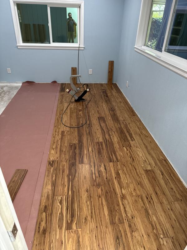 Cali Bamboo Fossilized 5-in Mocha Eucalyptus Smooth/Traditional Solid Hardwood Flooring (27.3-sq ft)
