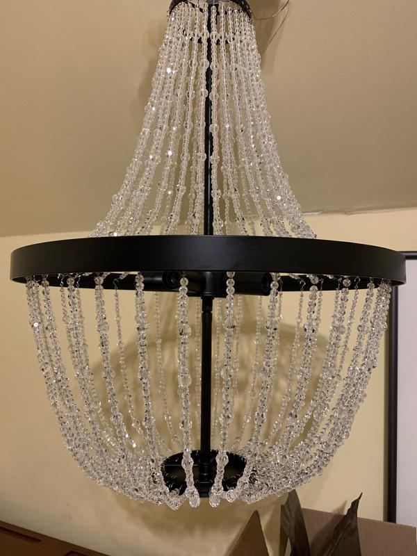 allen + roth Emilia 5-Light Matte Black Modern/Contemporary Chandelier ...