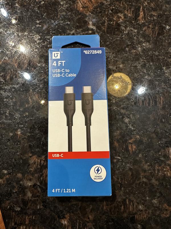 Utilitech 4-ft Usb-c Black Cable 8B47-3190001R-FG at Lowes.com