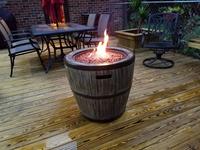 Global Outdoors 27 36 In W 50000 Btu Brown Tabletop Composite Fire