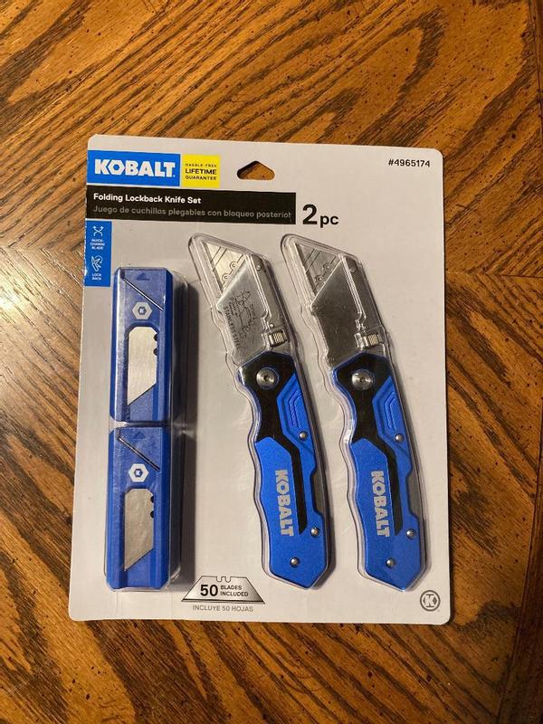 Kobalt Lockback 3/4-in 11-Blade Folding Utility Knife in the