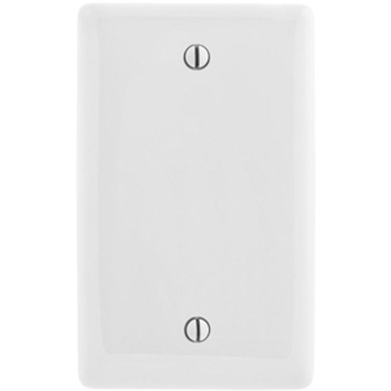 allen + roth Simple Square 1-Gang Midsize Pure White Steel Indoor Blank ...