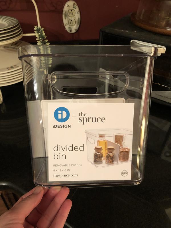 Storage Bin with Divider, 8 x 12 x 8