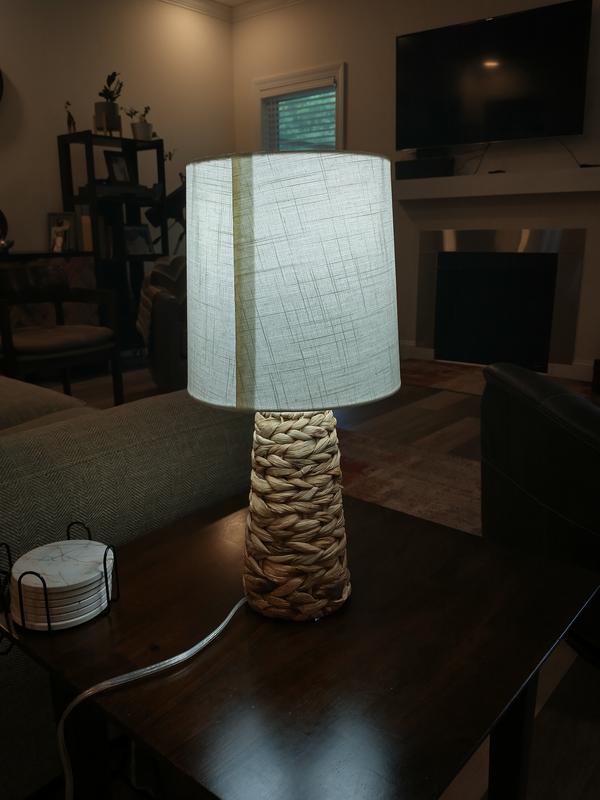allen + roth 13-in Natural Finish Plug-in Mixed Material Lamp Base ...