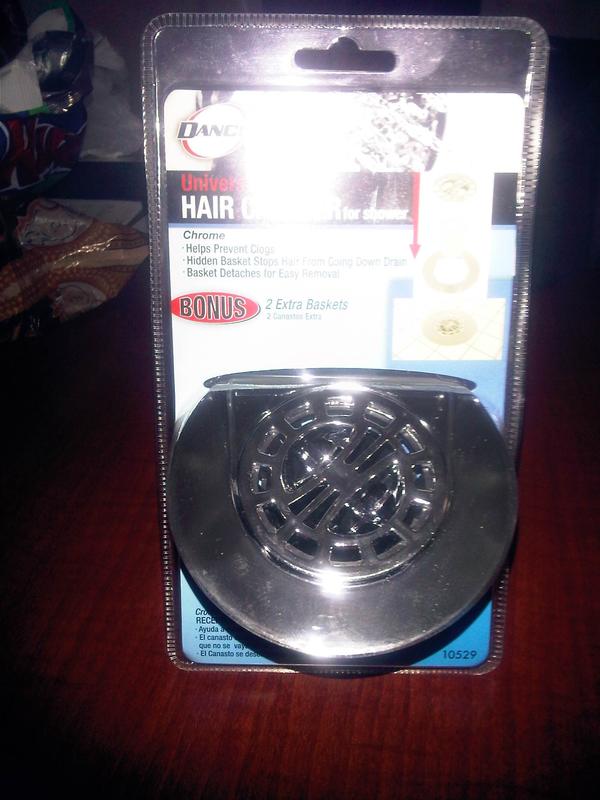 Danco 10529 Chrome Hair Catcher Shower Drain Cover, For Standard 3