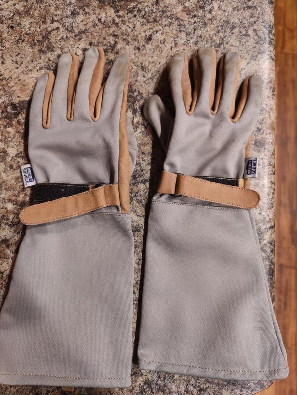 Project Source Large/x-large Gray Leather/Polyester Gardening Gloves,  (1-Pair) in the Work Gloves department at