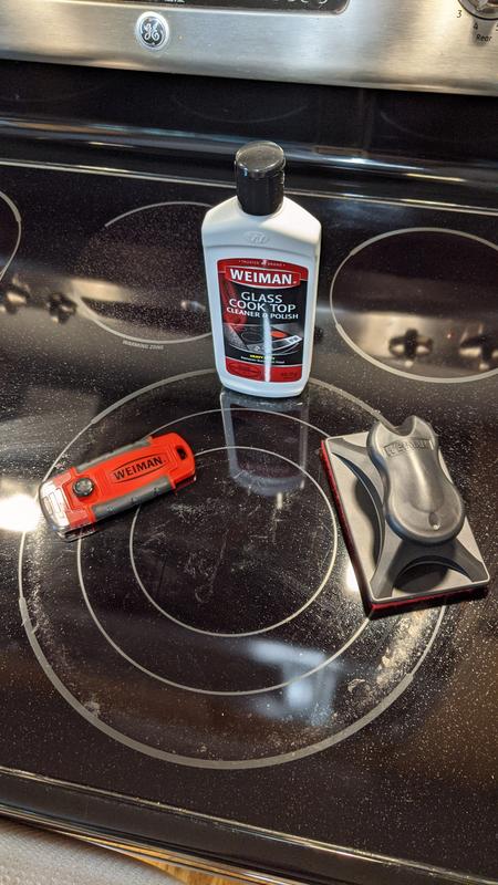 Weiman Non-Abrasive, No Scratch Induction Glass Ceramic Stove Cooktop Heavy  Duty Cleaner and Polish, 20 Ounce