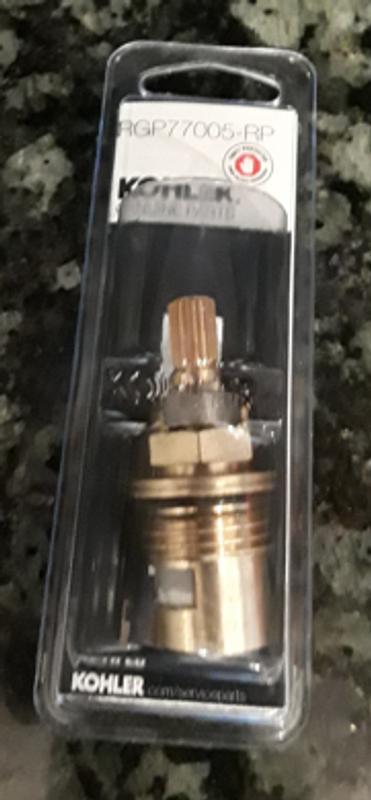 Ceramic Valve Cartridge Replacement For Kohler Faucet - Cold Water, Brass, 53mm, Fits K-GP77006-RP