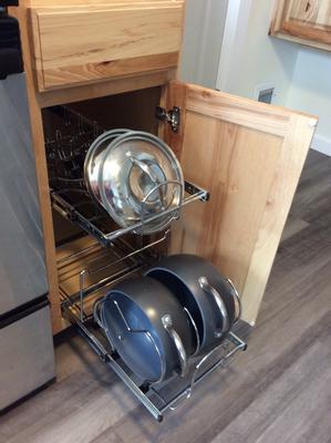 Pots and Pan Lid Organizer for 15 Base Cabinet - MK Remodeling