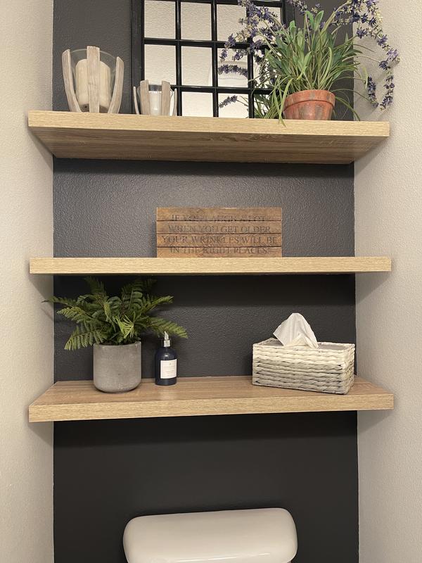 TREOAKWIS Floating Shelves, Oak Nursery Floating Shelves for Wall