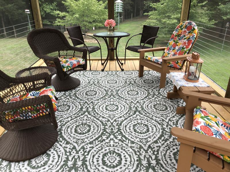 Nicole Miller New York Patio Country Danica Geometric Indoor/Outdoor Area  Rug, Terracotta/Ivory & Reviews