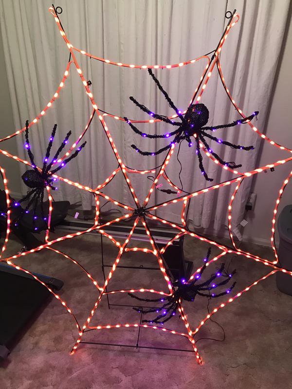 Halloween light deals up spider web