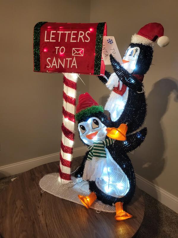 2Ft Christmas Folding Penguin with Christmas Hat Built-in LED Light -  DANNY'S HOME GOODS