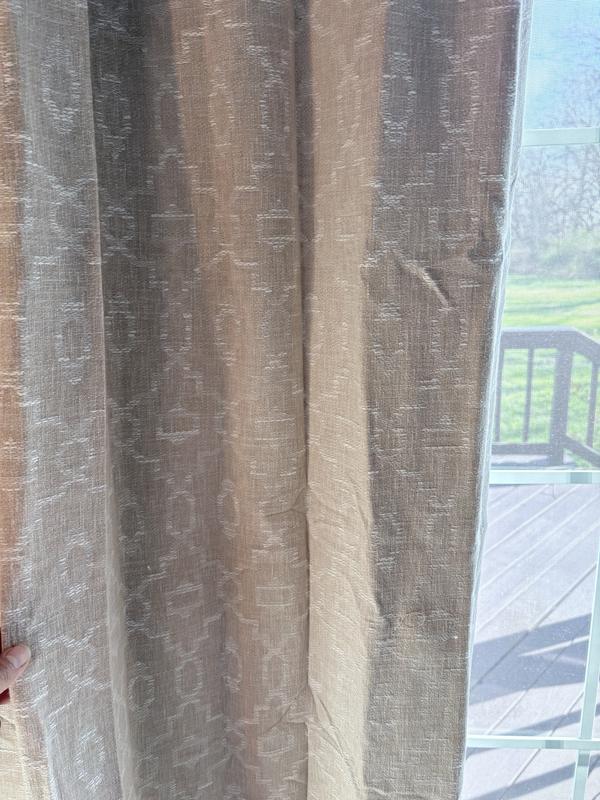 allen + roth 84-in Linen Trellis Room darkening Interlined Back tab ...