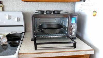 TOSHIBA AC25CEW-SS Large 6-Slice Convection Toaster Oven Countertop,  10-In-One with Toast, Pizza and Rotisserie, 1500W, Stainless Steel,  Includes 6 Accessories - Yahoo Shopping