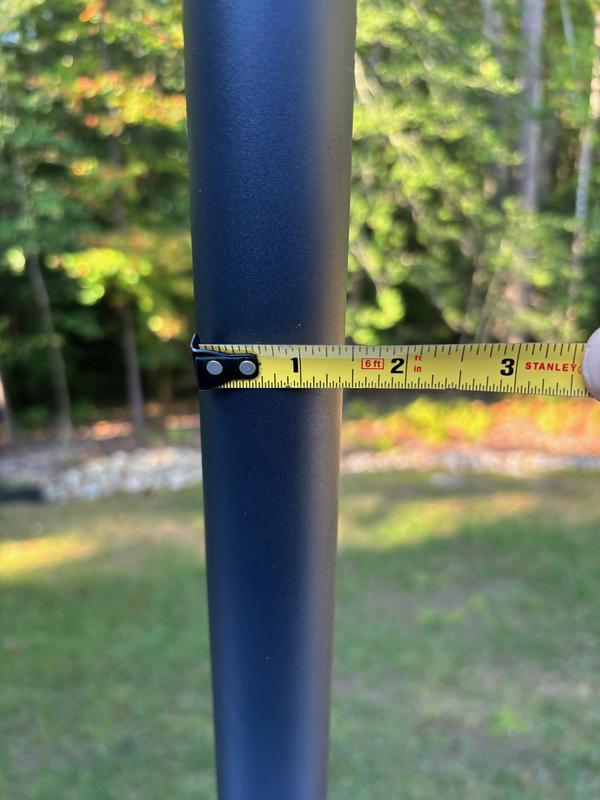 EXCELLO Premium String Light Pole – Extends To 10ft, Heavy-Duty Steel, Yard Mount For Grass/Dirt (1-Pack)