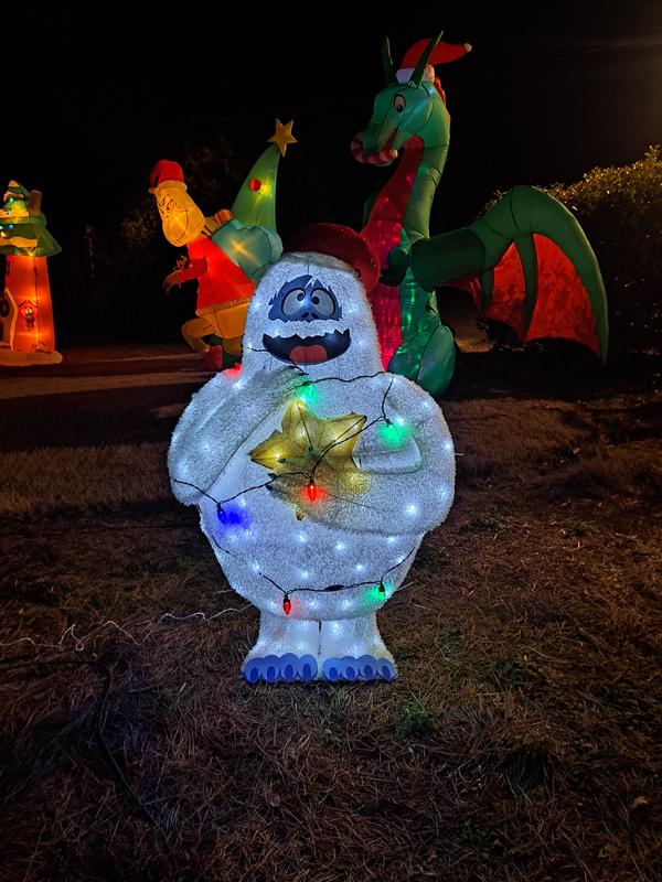 Rudolph 49.02-in Freestanding Yard decoration with Multicolor LED ...