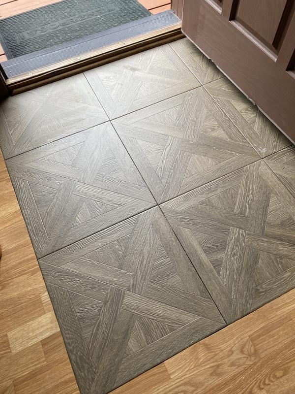 allen + roth Chestnut Royale 18-in x 18-in Matte Porcelain Wood