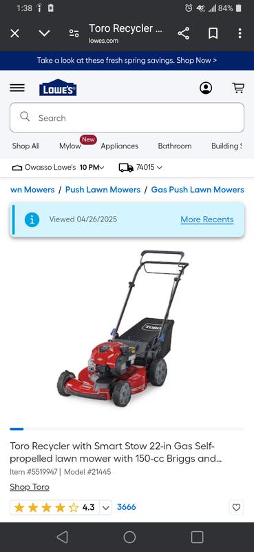 Toro 20332 Parts Toro Lawn Mower Traction Lever Replacement