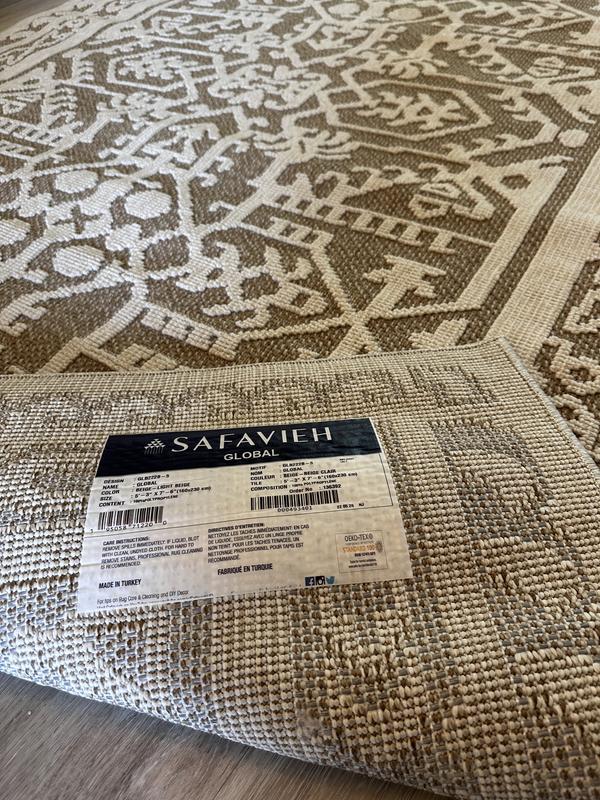 Safavieh Global 5 X 8 (ft) Beige/Light Beige Indoor/Outdoor Border Area ...
