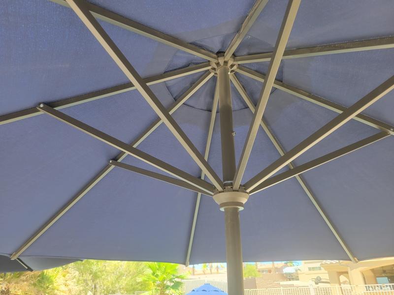 yardsale ブラウン　M SimplyShade 9-ft Aluminum Tan Slide-tilt Market Patio
