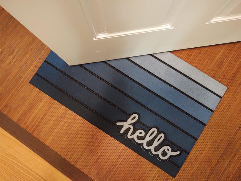 Modern Indoor Door mat, SOCOOL 36x 24 Blue Yellow Flower, Indoor Door Mat,  Front Door Rug, Shoe Mats for Indoor, Welcome Mat Indoor,DM1237O 