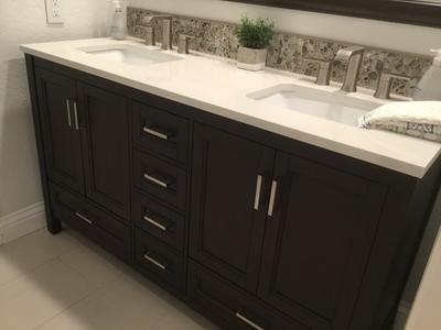 Durham 48-in Espresso Single Sink Bathroom Vanity with Terrazzo Engineered Stone Top
