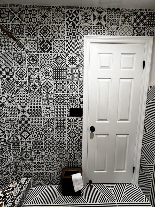 The Tile Life Ellis Taco Black 6-in x 6-in Matte Porcelain Encaustic ...