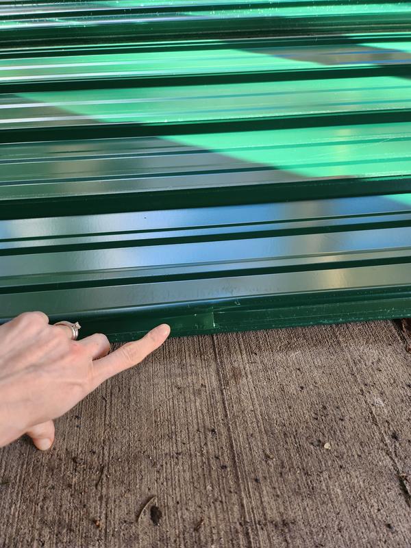 Metal Sales 3-ft x 8-ft Ribbed Forest Green Steel Roof Panel Metal Sales 3-ft x 8-ft Ribbed Forest Green Steel Roof Panel