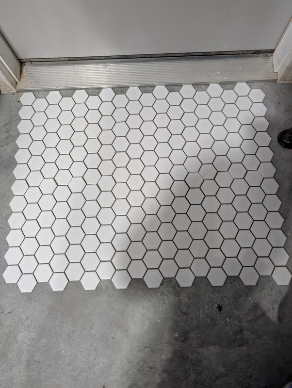 Affinity Tile Metro 2 in. Hex Glossy White 11-in x 13-in Glossy