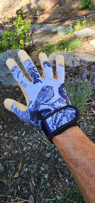 Style Selections Small White Leather/Polyester Gardening Gloves, (1-Pair)  in the Work Gloves department at