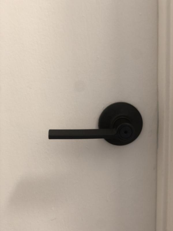 Schlage Bowery- Greyson Matte Black Exterior Keyed Entry Door Knob