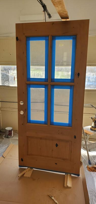 Greatview Doors 36-in x 80-in Wood 3/4 Lite Right-Hand Inswing