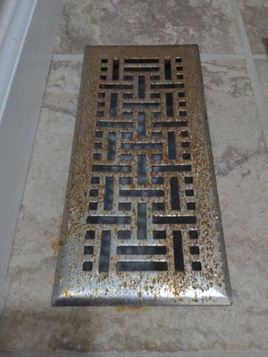 Floor Register, Polished Brass